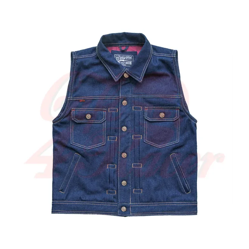 cafe 4 racer - 13 1/2 Rain Splitter denim vest - 13 1/2 Company Vests 