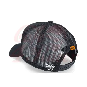 cafe 4 racer - Lucky 13 Cramp Oval trucker klobúk black - 13 1/2 Company Kšiltovky 