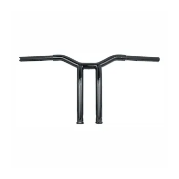 cafe 4 racer - Burly, Dominator raked 1-1/4" T-bar 12” rise. Gloss black - BURLY H&D & Custom 