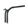 cafe 4 racer - Burly, Dominator raked 1-1/4" T-bar 12” rise. Gloss black - BURLY H&D & Custom 