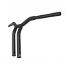 cafe 4 racer - Burly, Dominator raked 1-1/4" T-bar 12” rise. Matte black - BURLY H&D & Custom 
