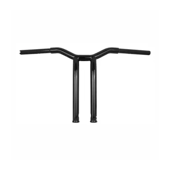 cafe 4 racer - Burly, Dominator raked 1-1/4" T-bar 14” rise. Gloss black - BURLY H&D & Custom 