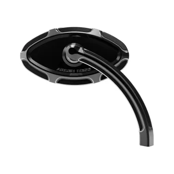 cafe 4 racer - Box mirror. Black - MCS Standard mirrors 