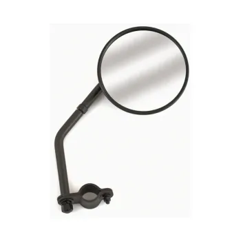 cafe 4 racer - Reproduction sidevalve mirror. Black, long stem - MCS Standard mirrors 
