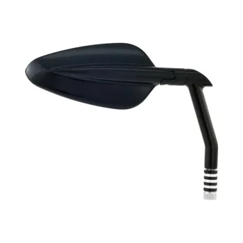 cafe 4 racer - Universal Mirror "Como" Black Aluminum Pair Adapter 2 x M10-R + 1 x - HS MOTO Germany Standard mirrors 4251352636768