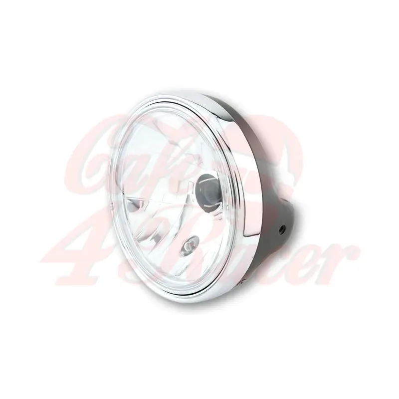cafe 4 racer - SHIN YO LTD headlamp 7 inch, matt black - Shin Yo Headlights side mount 4054783306459