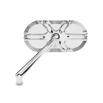 cafe 4 racer - Ness 10-Gauge caged mirror left hand chrome - ARLEN NESS Standard mirrors 