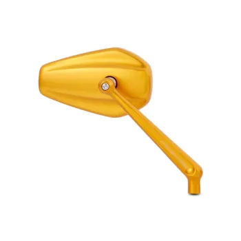 cafe 4 racer - Arlen Ness Mini Stocker billet mirror right gold - ARLEN NESS Standard mirrors 