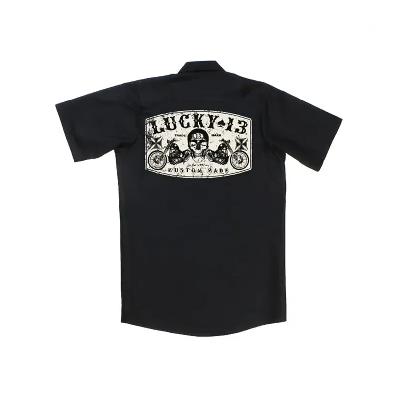 cafe 4 racer - Lucky 13 Dual Chopper workshirt black - Lucky 13 Shirts 