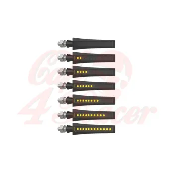 cafe 4 racer - HIGHSIDER LED sequence-indicator STS 1, black 2C anodized, smoke lens, E-marked - Highsider Running light LED turn signal 4054783241712