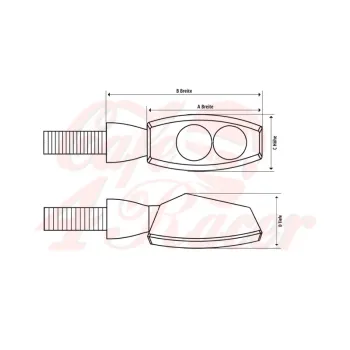 cafe 4 racer - KOSO LED indicator INFINITY, smoke - Koso Standard indicators 