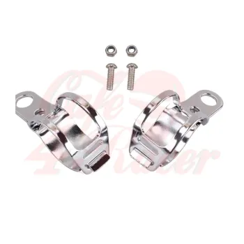 cafe 4 racer - winker clamp, 2 pcs., chromed, 27-36 mm, pair -  CNC aluminum housing & brackets 