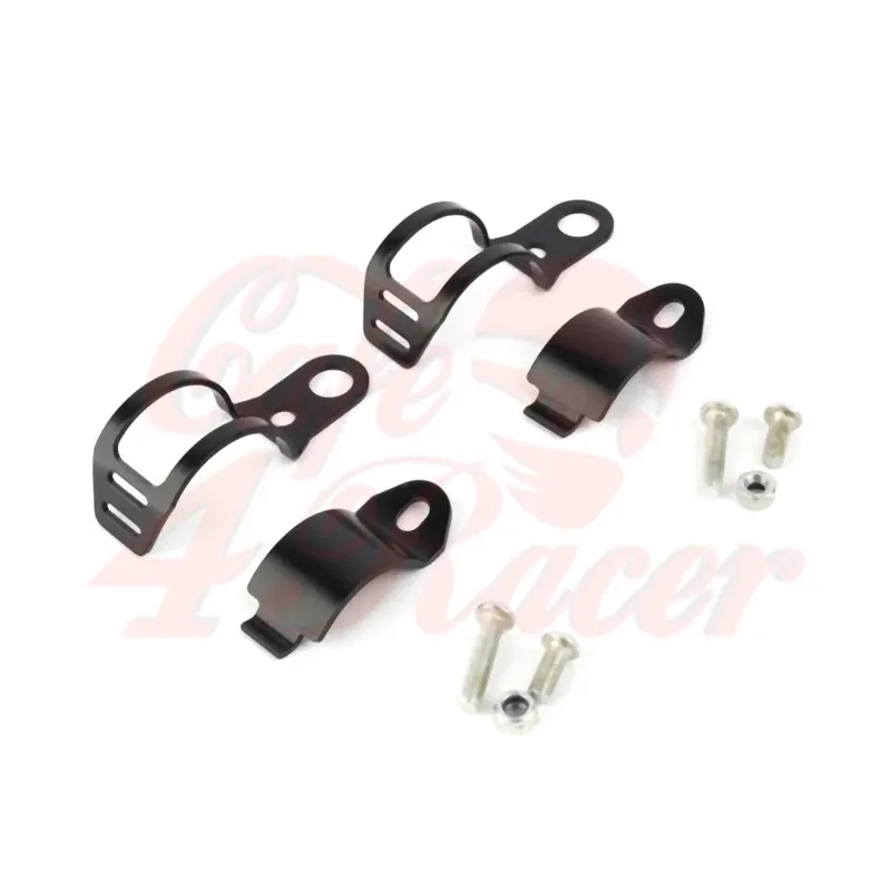 cafe 4 racer - winker clamp, 2 pcs., black 27-36 mm, pair -  CNC aluminum housing & brackets 