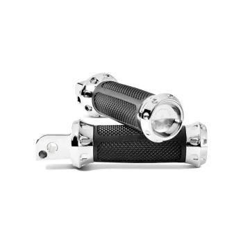 cafe 4 racer - Univerzální opěrky nohou CNC černé 2ks - Cafe4Racer Stupačky 