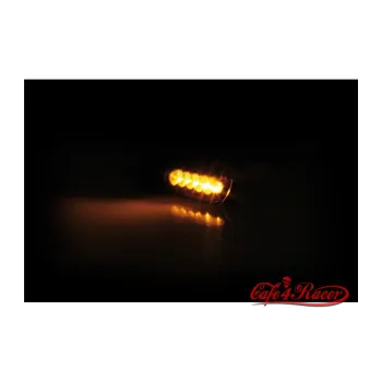 cafe 4 racer - KOSO LED sequence-indicator ELECTRO, black, amber lens - Koso Running light LED turn signal 4054783301515
