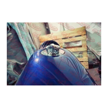 cafe 4 racer - Monza Flip Up Gas Tank Cap 2.5"/62mm - Polished - Motone Fuel Caps 