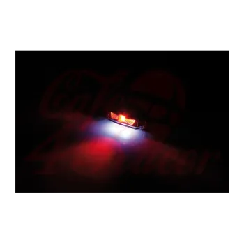 cafe 4 racer - KOSO HAWKEYE LED taillight, smoke lens with license plate light - Koso LED Rear lights 