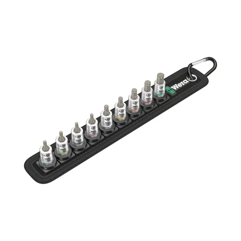Wera socket belt with 1/4" drive hex socket bits - US sizes