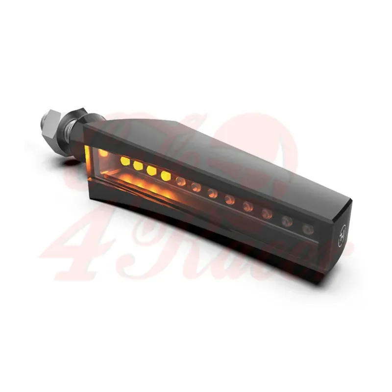 cafe 4 racer - HIGHSIDER LED sequence-indicator STS 1, black anodized, smoke lens, E-marked - Highsider Running light LED turn signal 4054783241798