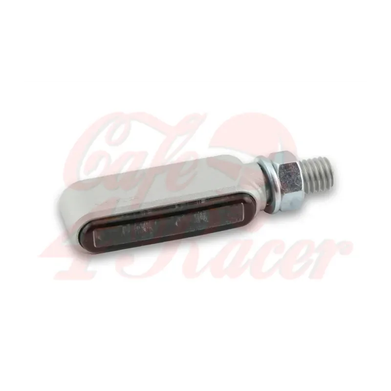 cafe 4 racer - HIGHSIDER CNC LED smerovky BRONX, strieborné, tónované skličko - Highsider Štandardné smerovky 4054783346776
