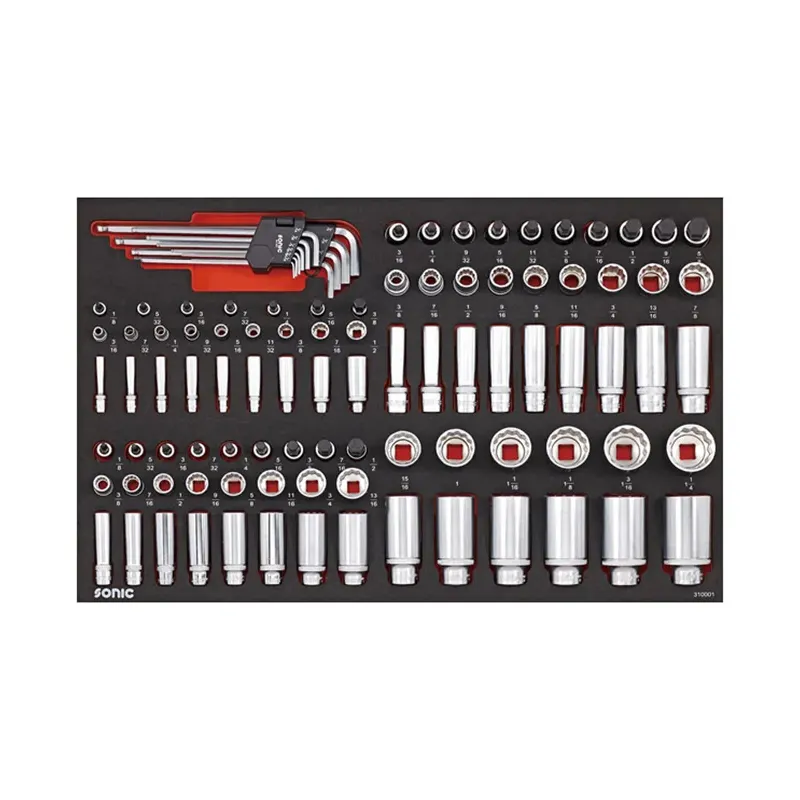 Sonic, socket & bit socket set 100-piece. US/SAE sizes