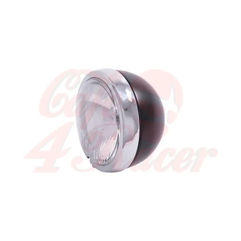 cafe 4 racer - HIGHWAY HAWK 4 ½ inch Spotlight Bates black / chrome - Highway Hawk Headlights bottom mount 4054783213900