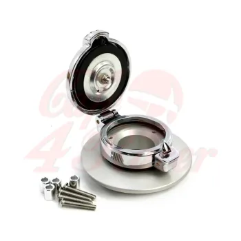 cafe 4 racer - BMW R nine T fuel caps SILVER monza style polished - Cafe4Racer Fuel Caps 