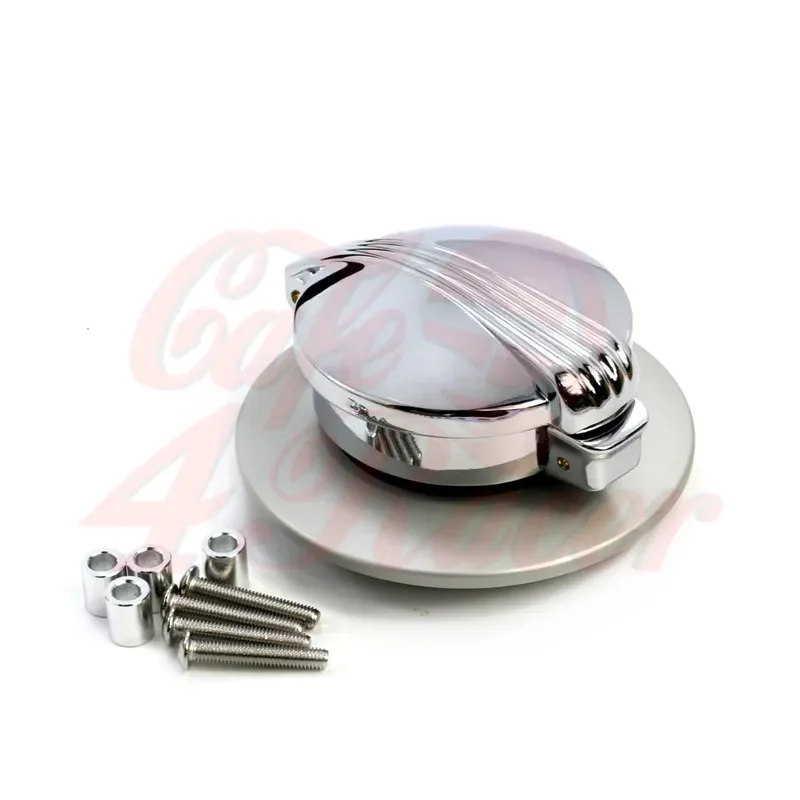 cafe 4 racer - BMW R nine T fuel caps SILVER monza style polished - Cafe4Racer Fuel Caps 