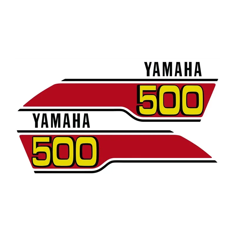 cafe 4 racer - Fuel Tank Decal Edition 'B-Track 500', Black/Red/Yellow - KEDO Billet Emblems Stickers Logos 