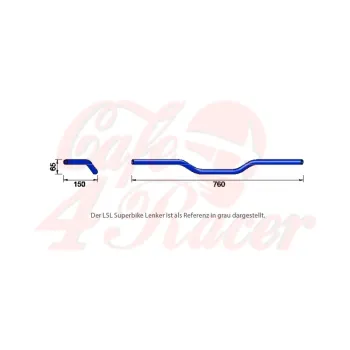cafe 4 racer - LSL Alu-Handlebar A01, matná čierna - LSL Štandardné riaditká 4251342900022