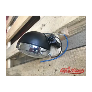 cafe 4 racer - HIGHWAY HAWK 4 ½ inch Spotlight Bates black / chrome - Highway Hawk Headlights bottom mount 4054783213900