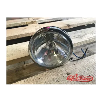 cafe 4 racer - HIGHWAY HAWK 4 ½ inch Spotlight Bates black / chrome - Highway Hawk Headlights bottom mount 4054783213900