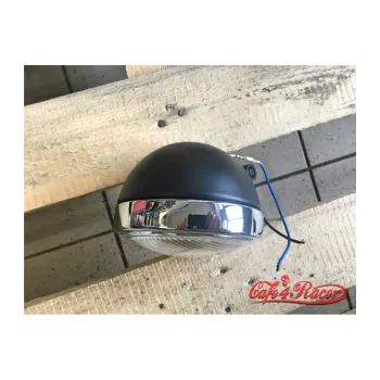 cafe 4 racer - HIGHWAY HAWK 4 ½ inch Spotlight Bates black / chrome - Highway Hawk Headlights bottom mount 4054783213900