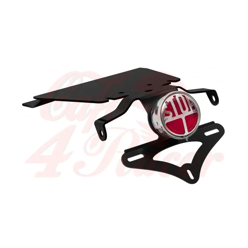 cafe 4 racer - Triumph Bonneville Miller STOP Tail Light Polish - Tail Tidy Plate - Loom - KIT - Motone Triumph Bonneville 