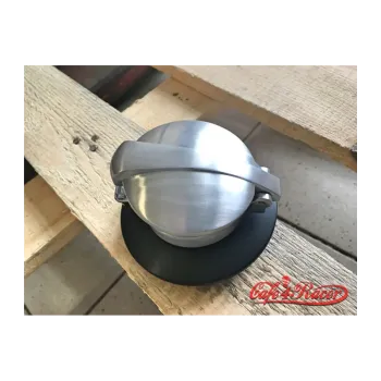 cafe 4 racer - BMW R nine T fuel caps BLACK monza style brushed - Cafe4Racer Fuel Caps 