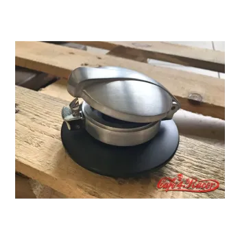 cafe 4 racer - BMW R nine T fuel caps BLACK monza style brushed - Cafe4Racer Fuel Caps 