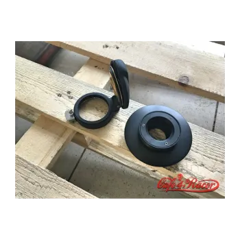 cafe 4 racer - BMW R nine T fuel caps BLACK monza wrinkle finish black - Cafe4Racer Fuel Caps 