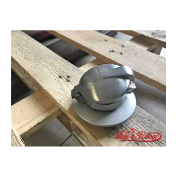 cafe 4 racer - BMW R nine T fuel caps SILVER monza style brushed - Cafe4Racer Fuel Caps 