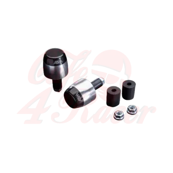 cafe 4 racer - LSL Sport-Match handlebar clamps silver - ABM Bar Ends 