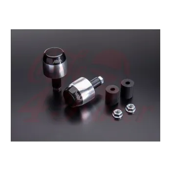 cafe 4 racer - LSL Sport-Match handlebar clamps silver - ABM Bar Ends 