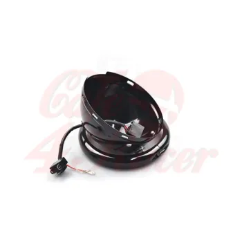 cafe 4 racer - 5-3/4 5.75" Headlight housing black - bottom mount - Cafe4Racer Headlight housing 