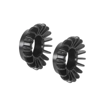 cafe 4 racer - Exhaust nut   With short fins  For /7, Paralever, Monolever models BLACK  MOD1 - Cafe4Racer Exhaust nuts 