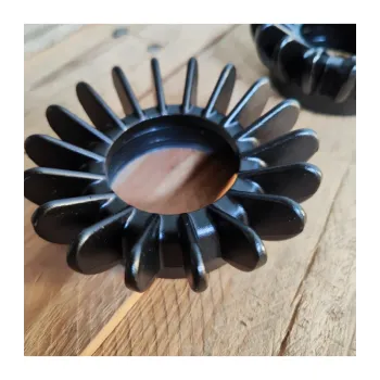 cafe 4 racer - Exhaust nut   With short fins  For /7, Paralever, Monolever models BLACK  MOD1 - Cafe4Racer Exhaust nuts 