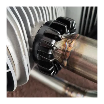 cafe 4 racer - Exhaust nut   With short fins  For /7, Paralever, Monolever models BLACK  MOD2 - Cafe4Racer Exhaust nuts 