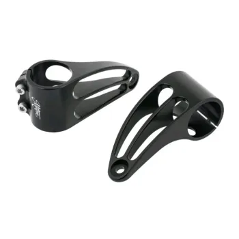 cafe 4 racer -  Triumph Bonneville / BMW K models   Giger - Short Reach Headlight Brackets 41mm - Black - Motone Triumph Bonneville 