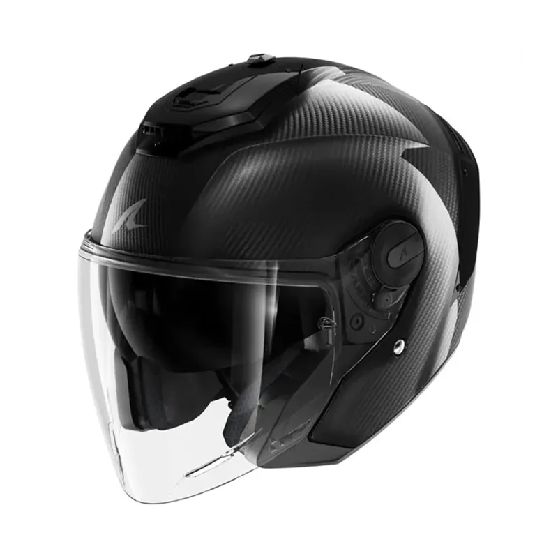 cafe 4 racer - Prilba Shark RS Jet Carbon Blank lesklá čierna - SHARK HELMETS SHARK 