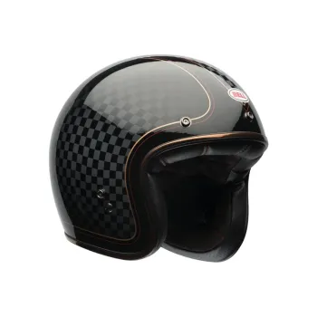 cafe 4 racer - BELL Přilba Custom 500 Open Face Stripes Lesk Pearl bíla - BELL BELL otovrené přílby 