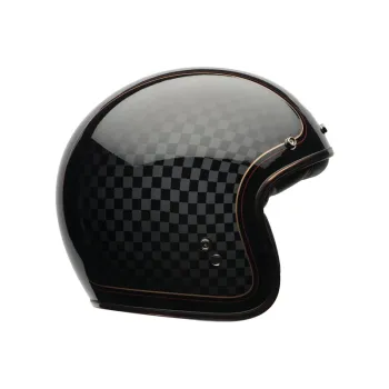 cafe 4 racer - BELL Prilba  Custom 500 Open Face RSD Check It Gloss Black Gold - BELL BELL otovrené prilby 