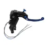 cafe 4 racer - Accossato radial brake master cylinder 19x18 Ready To Brake long blue folding lever RST - Accossato  Levers Brake & Clutch & Pistons 