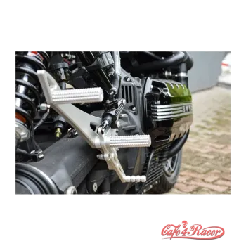 cafe 4 racer - Rearsets for the K75/100/1100/K1 black/silver DUAL -  Rearsets 